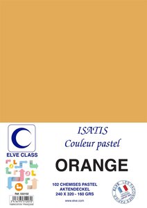 Pqt de 102 Chemises 160 g 240 x 320 mm ISATIS Coloris Pastel Orange ELVE