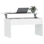 vidaXL Table basse Blanc 102x50 5x52 5 cm Bois d'ingénierie