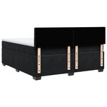 vidaXL Sommier à lattes de lit et matelas Noir 200x200 cm Velours