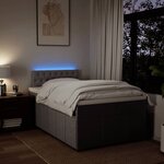 vidaXL Sommier à lattes de lit avec matelas Taupe 120x200 cm Tissu