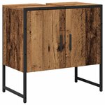 vidaXL Ensemble de mobilier de salle de bain avec porte 2 Pièces Marron