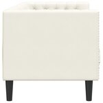 vidaXL Canapé Chesterfield avec traversins 3 places crème velours