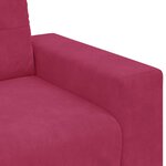 vidaXL Canapé deux places avec coussin Rouge bordeaux Velours