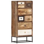 vidaXL Armoire à tiroirs 45 x 30 x 105 cm Bois de récupération massif