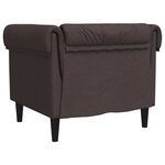 vidaXL Fauteuil Chesterfield marron foncé tissu
