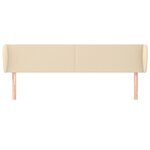 vidaXL Tête de lit avec oreilles Crème 183x23x78/88 cm Tissu