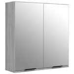 vidaXL Ensemble d'armoires de salle de bain 3 Pièces sonoma gris