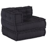 3 poufs modulaires vidaXL en tissu anthracite