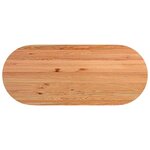 vidaXL Table à manger marron clair bois de chêne massif ovale