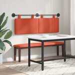 vidaXL Tête de lit suspendue Rouge orange Tissu en velours côtelé