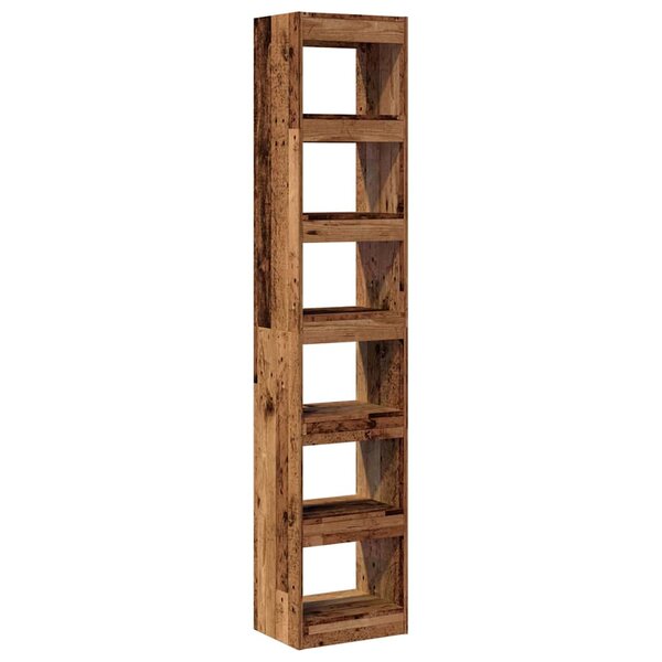 vidaXL Bibliothèque/Cloison de séparation vieux bois 40x30x198 cm