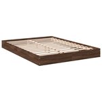 vidaXL Cadre de lit sans matelas chêne marron 140x200 cm