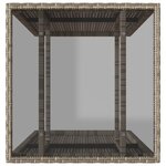 vidaXL Ensemble de bistro 3 Pièces avec coussins gris résine tressée