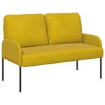 vidaXL Canapés avec coussin 110cm Jaune Contreplaqué