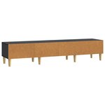 vidaXL Meuble TV avec tiroir Noir 147 x 34 5 x 30 cm Bois d'ingénierie