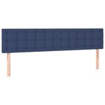 vidaXL Sommier à lattes de lit matelas et LED bleu 120x190 cm tissu