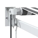 vidaXL Auvent rétractable anthracite et blanc 4x3 m tissu et aluminium