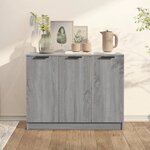 vidaXL Buffet Sonoma gris 90 5x30x70 cm Bois d'ingénierie