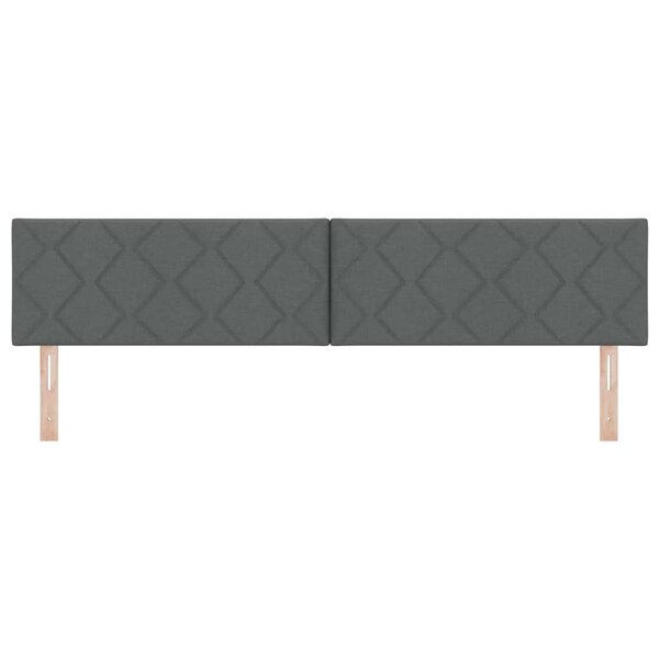vidaXL Tête de lit avec tête de lit Gris foncé 200 cm Cuir synthétique