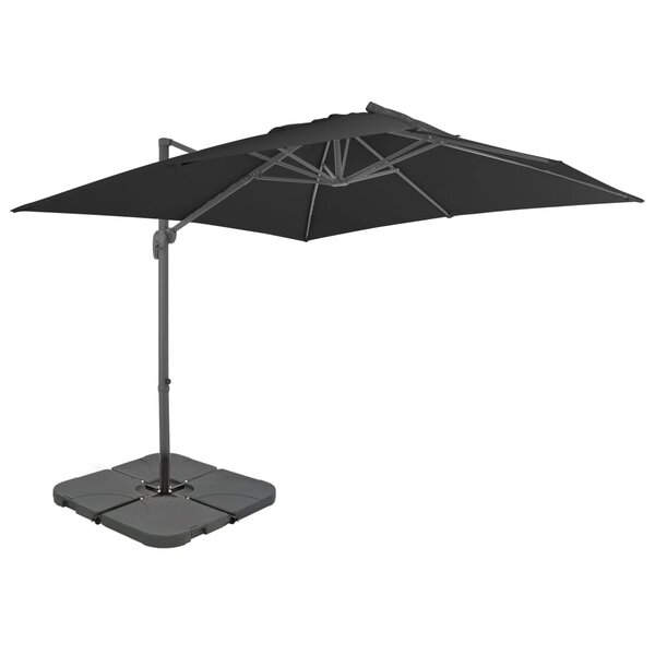 vidaXL Parasol avec base portable Anthracite
