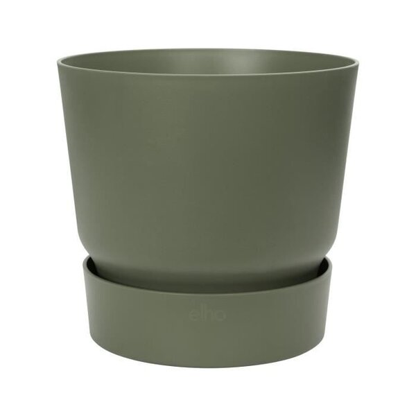 ELHO Pot de fleurs rond Greenville 40 - Extérieur - Ø 39 x H 36,8 cm - Vert feuille