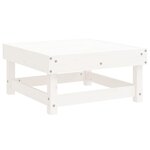 vidaXL Salon de jardin 5 Pièces blanc bois massif de pin