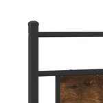 vidaXL Cadre de lit sans matelas chêne fumé 200x200 cm bois ingénierie