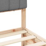 vidaXL Cadre de lit avec tête de lit rembourrée Gris clair 75 x 190 cm