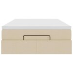vidaXL Cadre de lit ottoman avec matelas crème 120x190 cm tissu