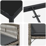 vidaXL Ensemble de salle à manger pour jardin 5 Pièces Gris polyrotin