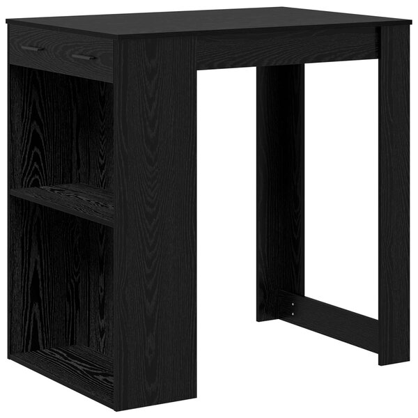 vidaXL Table de bar Chêne noir 102 x 70 x 103 5 cm Bois d'ingénierie