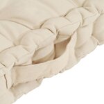 vidaXL Coussins de plancher de palette 7 Pièces Beige Coton