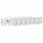 vidaXL Ensemble de salle à manger pour jardin 17 Pièces Blanc Rattan Polt