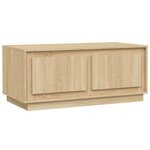 vidaXL Table basse chêne sonoma 102x50x44 cm bois d'ingénierie