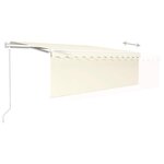 vidaXL Auvent automatique rétractable avec store 4x3 m Crème