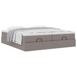 VidaXL Cadre de lit ottoman avec matelas taupe 180x200 cm tissu