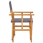 vidaXL Chaises de metteur en scène lot de 2 Bois massif d'acacia