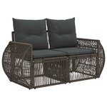 vidaXL Ensemble de canapé de jardin 10 Pièces Gris polyrotin