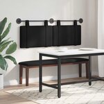 vidaXL Tête de lit suspendue Noir Tissu