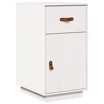 Armoire de bureau rangement pratique bois massif de pin 40 x 50 x 75 cm style rustique finition mate en bois blanc 02_0048421