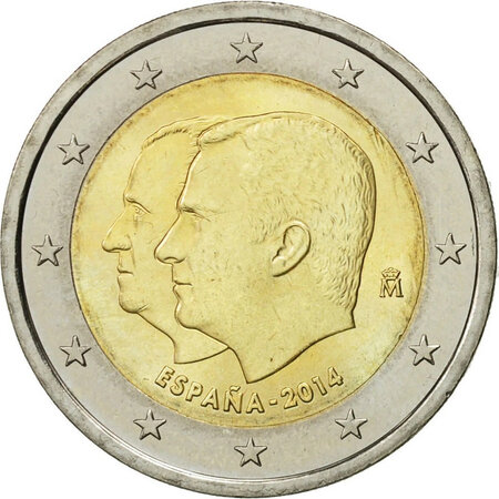 Monnaie 2 euros commémorative espagne 2014 - felipe vi