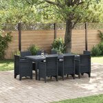 vidaXL Ensemble de salle à manger pour jardin 9 Pièces Anthracite