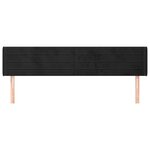 vidaXL Tête de lit avec oreilles Noir 203x16x78/88 cm Velours