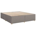 vidaXL Sommier à lattes de lit avec matelas Taupe 200x200 cm Tissu