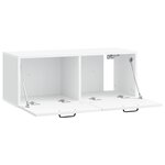 vidaXL Meuble TV mural Blanc 78 5 x 31 x 30 cm Bois d'ingénierie