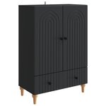 vidaXL Buffet Noir 66 x 34 5 x 95 cm Bois d'ingénierie