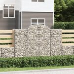 vidaXL Paniers à gabions arqués 8 Pièces 200x30x140/160 cm Fer galvanisé