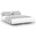 vidaXL Cadre de lit sans matelas blanc 120x200 cm bois ingénierie