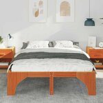 vidaXL Cadre de lit Marron 160 x 200 cm Pin massif