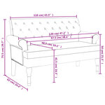 vidaXL Banc avec dossier marron 120x62x75 5 cm similicuir daim